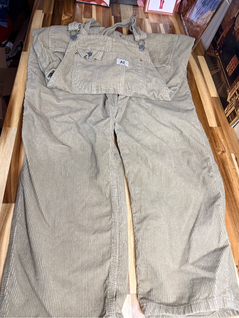 American Eagle Corduroy Overalls Y2K festival collegiate bohemian retro flannel
